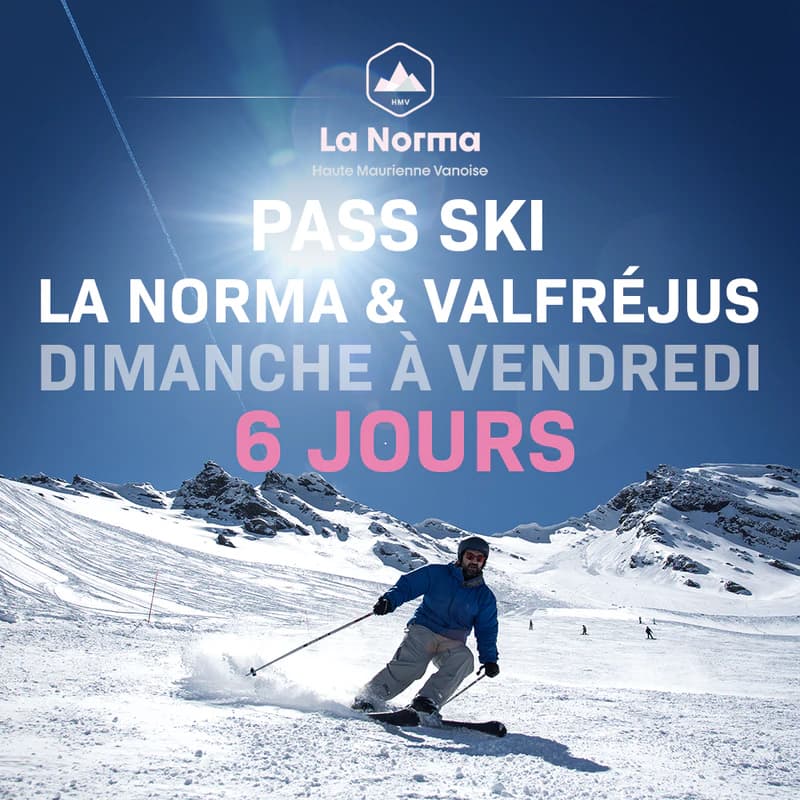 Pass Ski La Norma & Valfréjus 6 jours à -25%